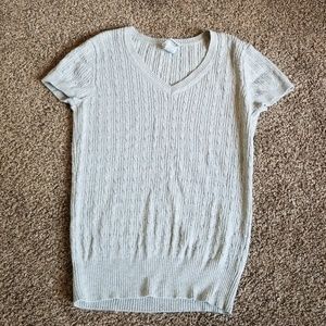Gray, short sleeve, sweater, small